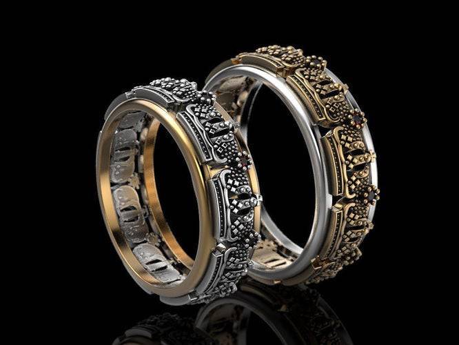 Custom Family Crest Design Gold Ring | Men/Women | Danelian Jewelry